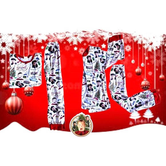 Home Alone Toddler Pajama Set Top 6XL 14 16T Bottoms 3XL 7 8T Retro Christmas - Picture 9 of 12